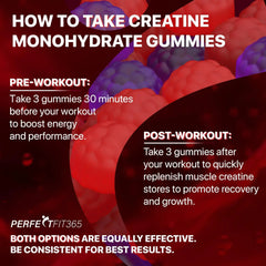 Creatine Monohydrate Gummies Complex 8000mg Chewable for Women and Men with L